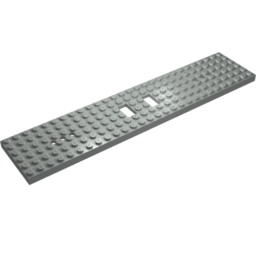 Lego Vehicle Base, Train 6 x 28 with Two 1 x 2 Openings [6 Round Holes Each End and 1 Round Hole at Center]