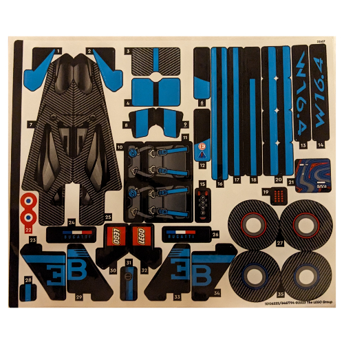 Lego Sticker Sheet for Set 42162-1 / [No Color/Any Color]