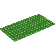 Lego Baseplate 8 x 16 / Bright Green