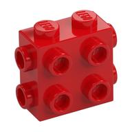 Lego Brick Special 1 x 2 x 1 2/3 with 8 Studs on 3 Sides / Red