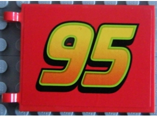 Lego Flag 6 x 5 with '95' Pattern (Sticker) - Set 8484