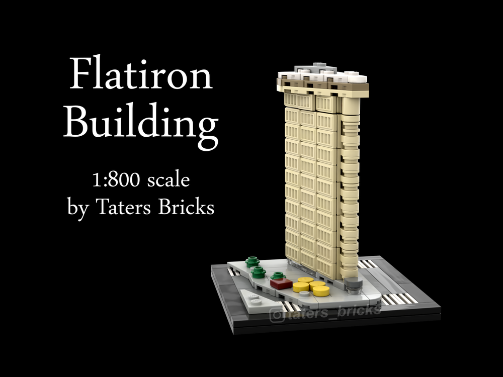 Lego Flatiron Building 1:800 scale