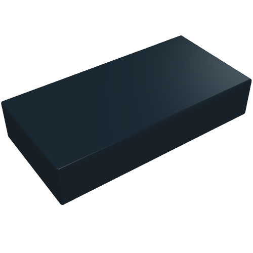 Lego Tile 1 x 2 without Groove / Black