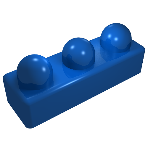 Lego Primo Brick 1 x 3 / Blue