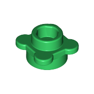 Lego Plant, Flower, Plate Round 1 x 1 with 4 Petals / Green