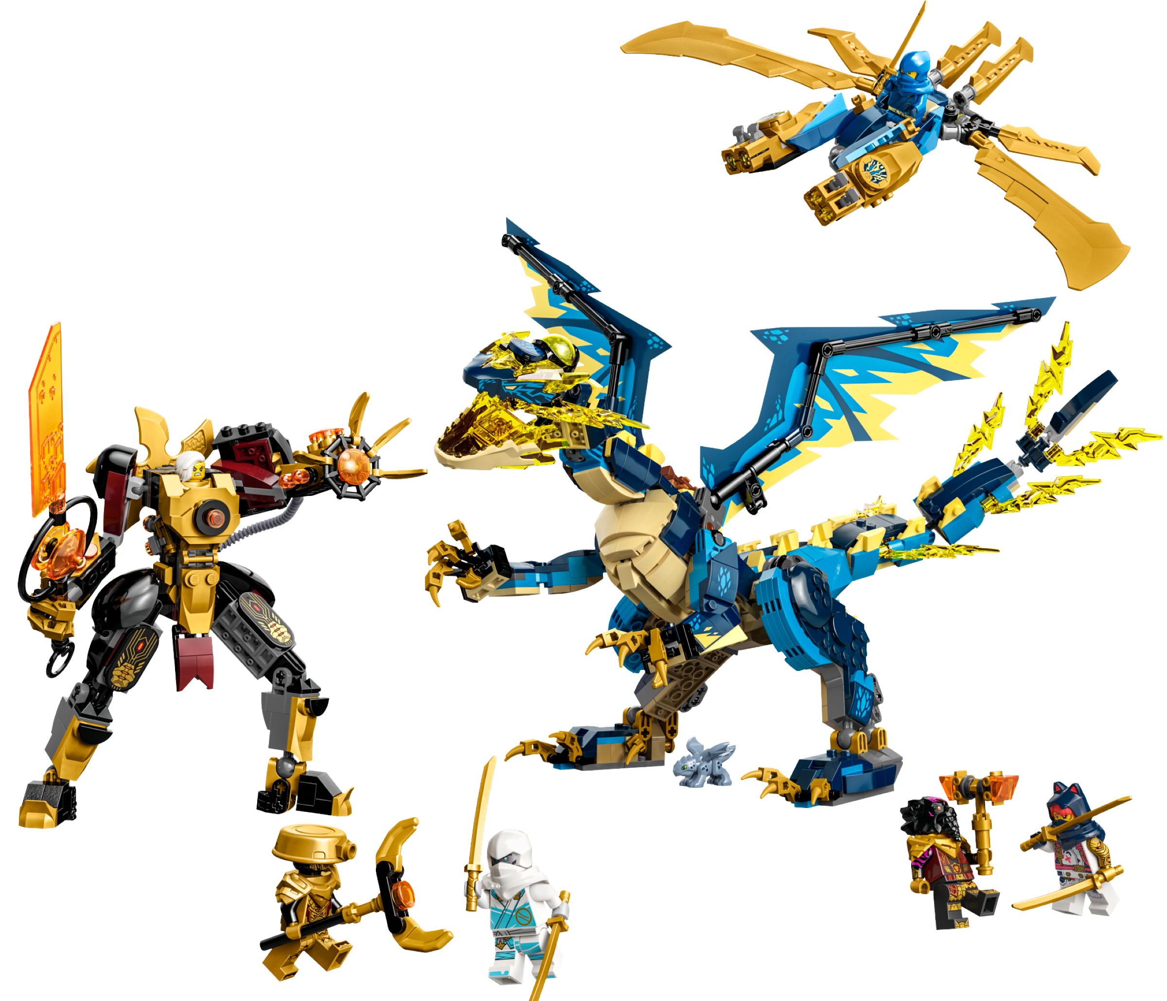 Lego Elemental Dragon vs. The Empress Mech
