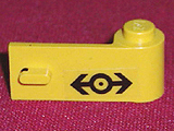 Lego Door 1 x 3 x 1 Right with Train Logo Black Pattern (Sticker) - Set 4546