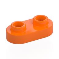 Lego Plate Special 1 x 2 Rounded with 2 Open Studs / Orange