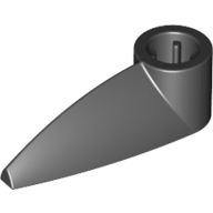Lego Technic Tooth 1 x 3 with Axle Hole [Rounded Underside] / Black