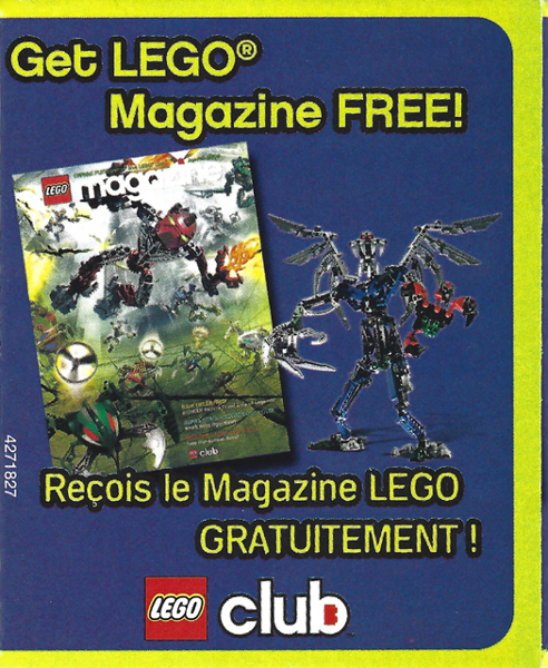 Lego 2005 Insert - LEGO Club - US/Canadian Purple Version