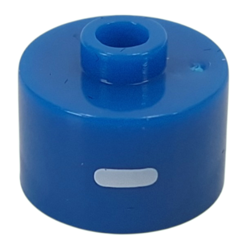 Lego Pen Bead, Round Long, Flat Edge with White 'I' Print