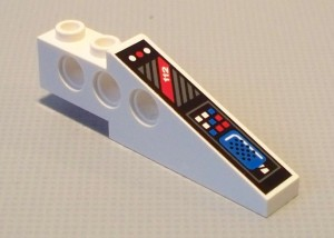 Lego Technic Slope 6 x 1 x 1 2/3 with Buttons and '112' Pattern (Sticker) -Set 8286