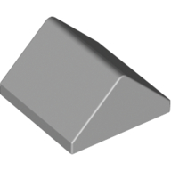 Lego Brick Sloped 45° 2 x 2 Double / Light Bluish Gray