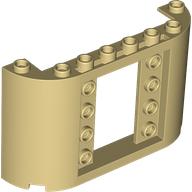 Lego Panel 2 x 8 x 4 with Curved Sides / Tan