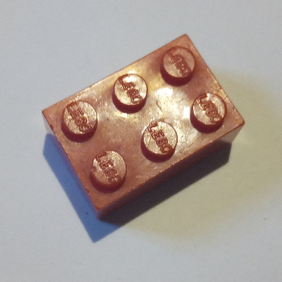 Lego Brick 2 x 3 without Cross Supports and Old Logo on Studs / Red