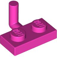 Lego Plate, Modified 1 x 2 with Bar Arm Up (Horizontal Arm 5mm) / Dark Pink