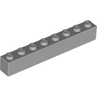 Lego Brick 1 x 8 / Light Bluish Gray