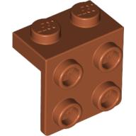 Lego Bracket 1 x 2 - 2 x 2 / Dark Orange
