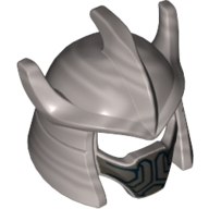Lego Helmet Trident Shaped with Face Mask with Black Lines Print (Shredder)