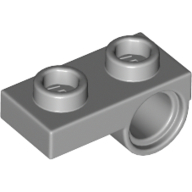 Lego Plate Special 1 x 2 with Pin Hole Underneath / Light Bluish Gray