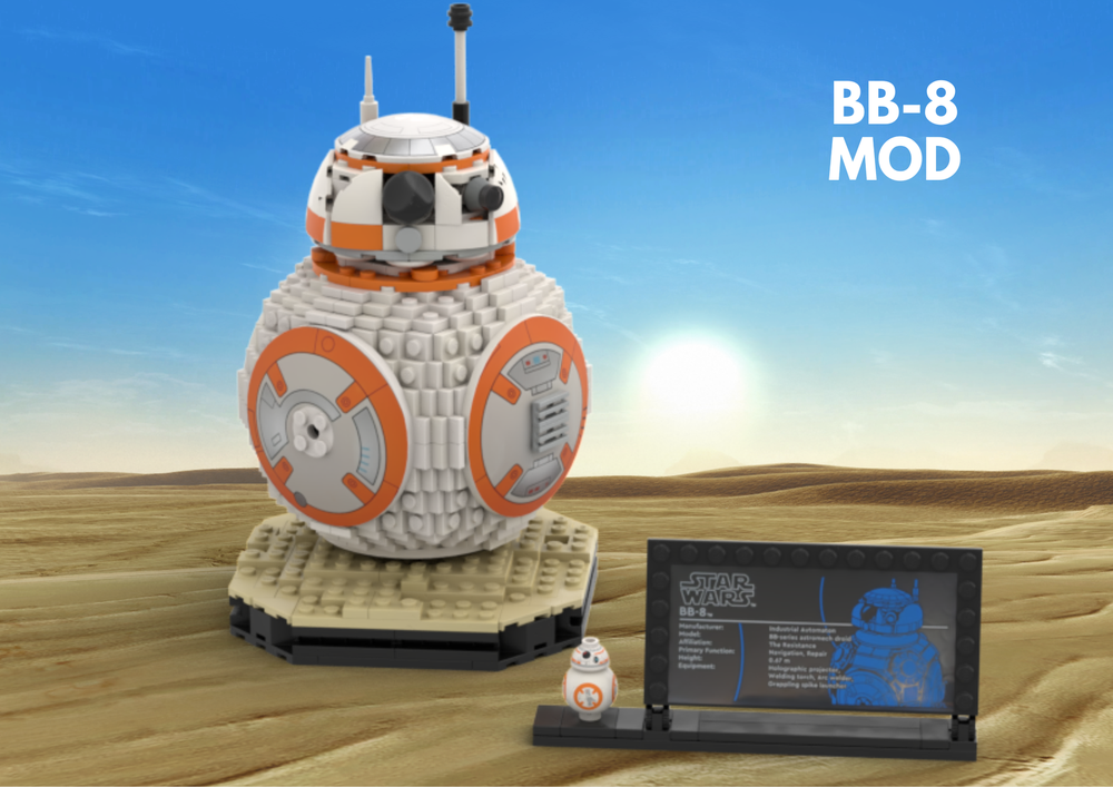 Lego BB 8 set 75452 MOD - New Body + Base