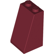 Lego Brick Sloped 75° 2 x 2 x 3 [Solid Studs] / Dark Red