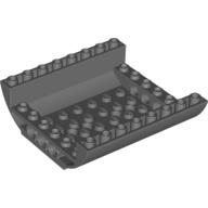 Lego Brick Curved Inverted 8 x 8 x 2 Double / Dark Bluish Gray