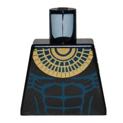 Lego Torso Pharaoh's Quest Bare Chest with Muscles Outline and Gold Necklace Pattern (Anubis Warrior) / Black