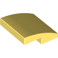 Lego Slope Curved 2 x 2 x 2/3 / Bright Light Yellow