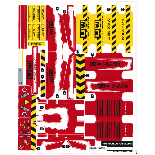 Lego Sticker Sheet for Set 8258-1
