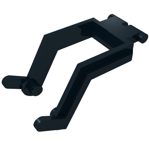Lego Construction Vehicle Bucket Arm, Small - 2 x 6 x 2 / Black