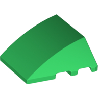 Lego Brick Wedged, Curved 4 x 3 No Studs [Plain] / Green