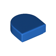 Lego Tile Round 1 x 1 Half Circle / Blue