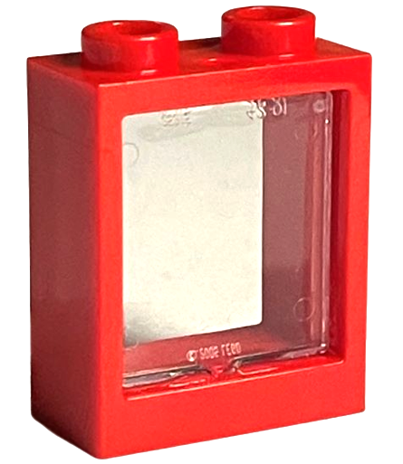 Lego Window 1 x 2 x 2 Flat Front with Trans-Clear Glass (60592 / 60601)