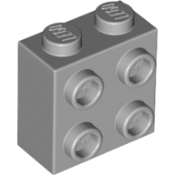 Lego Brick Special 1 x 2 x 1 2/3 with 4 Studs on 1 Side / Light Bluish Gray