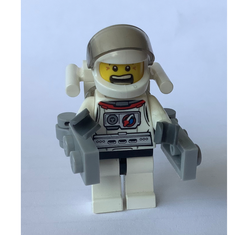 Lego Astronaut - White Torso and Legs, Backpack