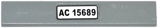 Lego Tile 1 x 6 with 'AC 15689' Pattern (Sticker) - Set 76032