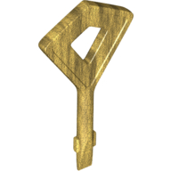 Lego Tile Remover Key Diamond [DOTS] / Pearl Gold