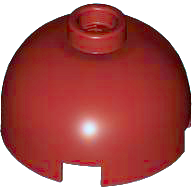 Lego Brick, Round 2 x 2 Dome Top / Dark Red