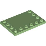 Lego Plate Special 4 x 6, Studs on 3 Edges / Medium Green