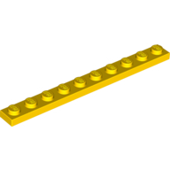 Lego Plate 1 x 10 / Yellow
