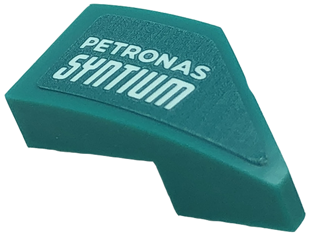 Lego Wedge 2 x 1 x 2/3 Left with White 'PETRONAS SYNTIUM' Pattern (Sticker) - Set 76909