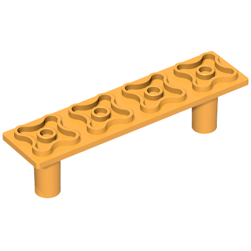 Lego Scala, Support, Bed 2 x 8 x 1 2/3 / Medium Orange