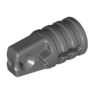 Lego Hinge Cylinder 1 x 2 Locking with 1 Finger and Axle Hole On Ends / Dark Bluish Gray