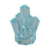 Lego Rock 1 x 1 Crystal 5 Point / Glitter Trans-Light Blue