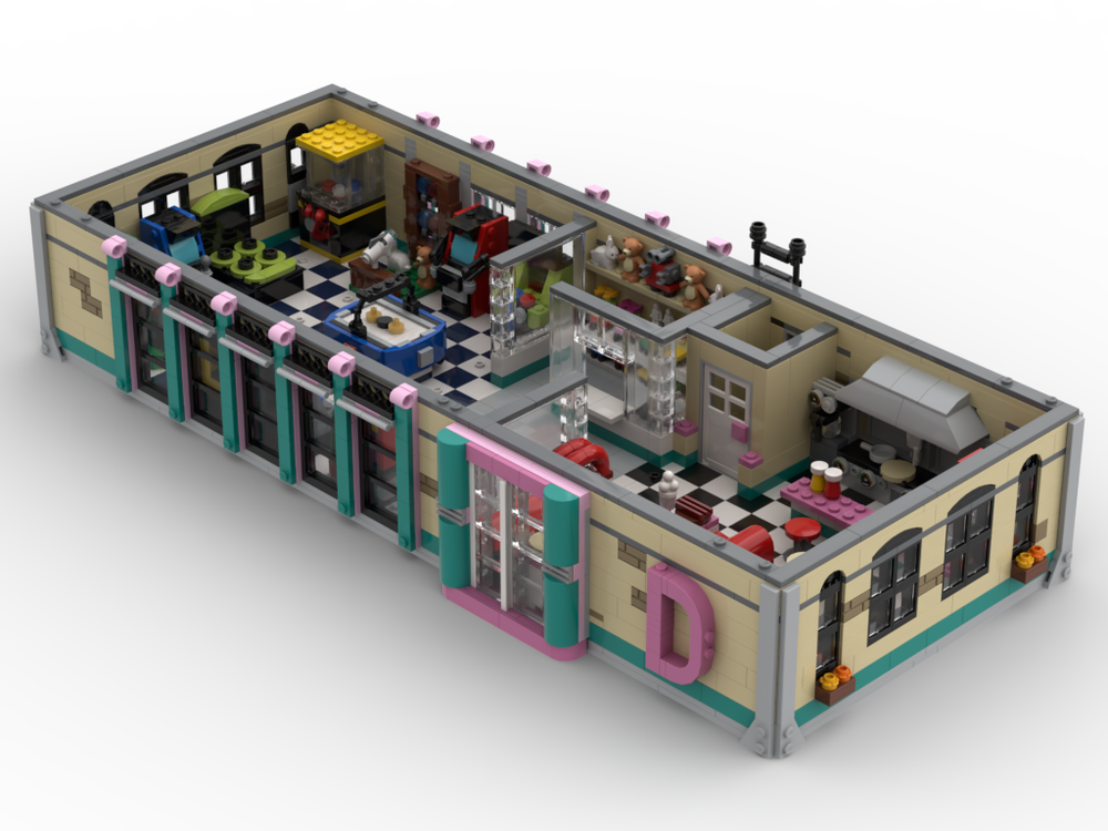 Lego Retro Arcade & Diner - Compatible with Set 910013