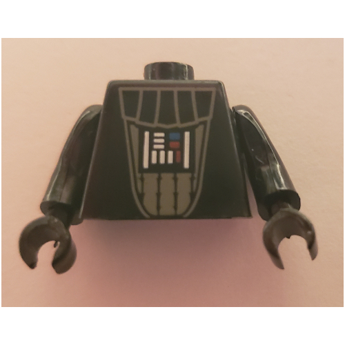 Lego Pen Bead, Minifigure Torso, Darth Vader Print / Black