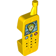 Lego Duplo Telephone with Reinforced Antenna and Navigation Map, Buttons Print / Yellow