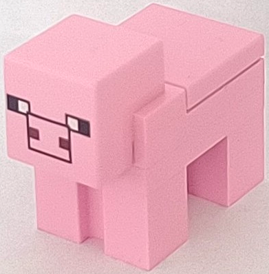 Lego Minecraft Pig (2 x 2 Tile) - Brick Built