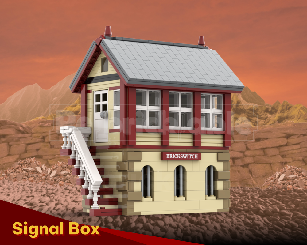 Lego British Railway Signal Box [Dark Red]